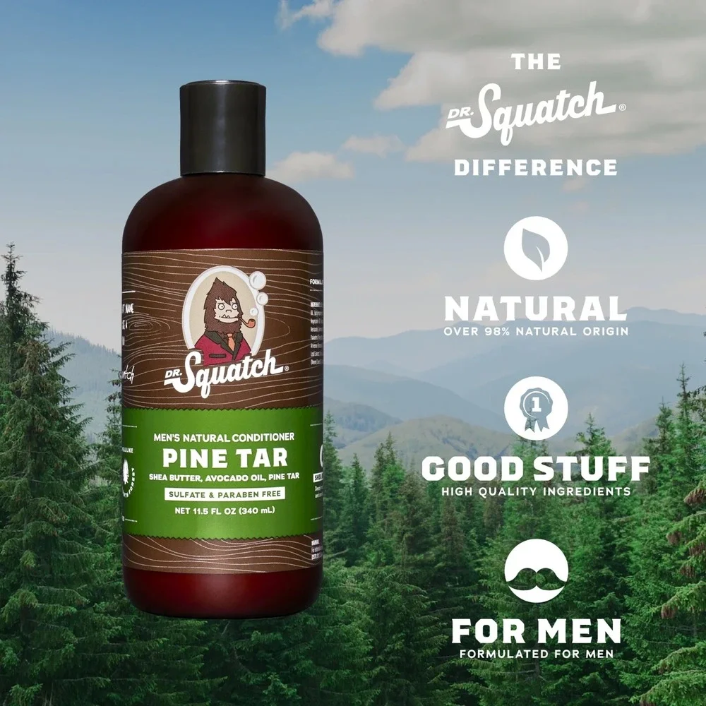 Dr. Squatch Pine Tar Men's Natural Shampoo 8 fl oz